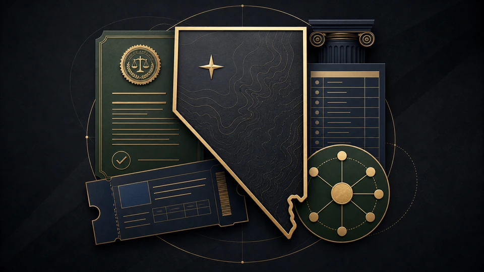Premium Nevada license and gambling-status evidence composition