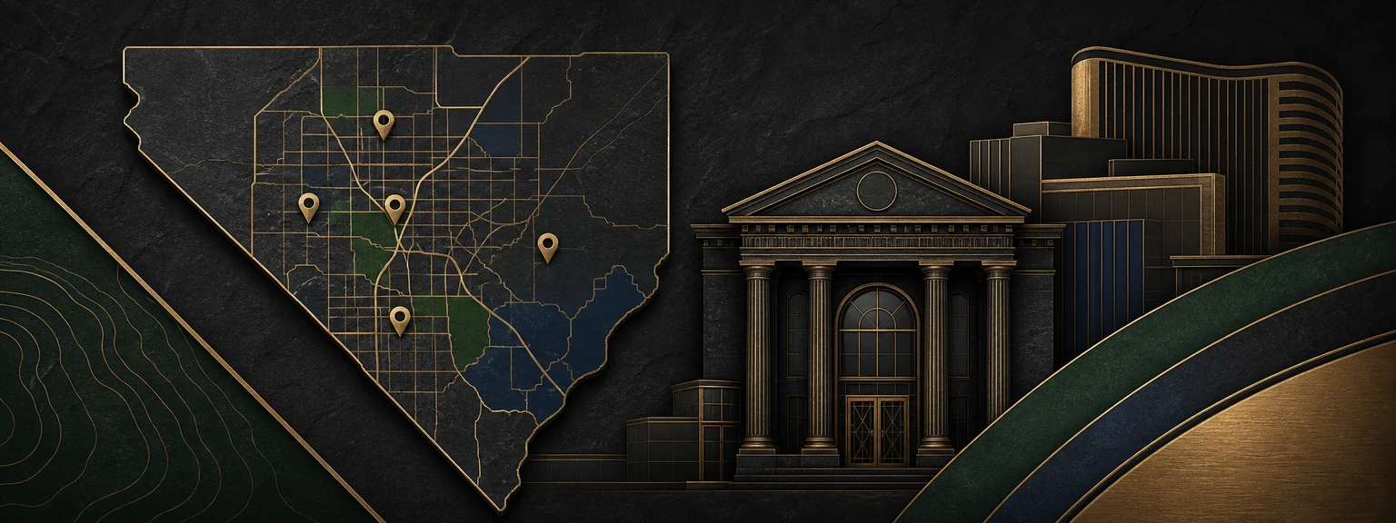 Abstract Clark County location and license map