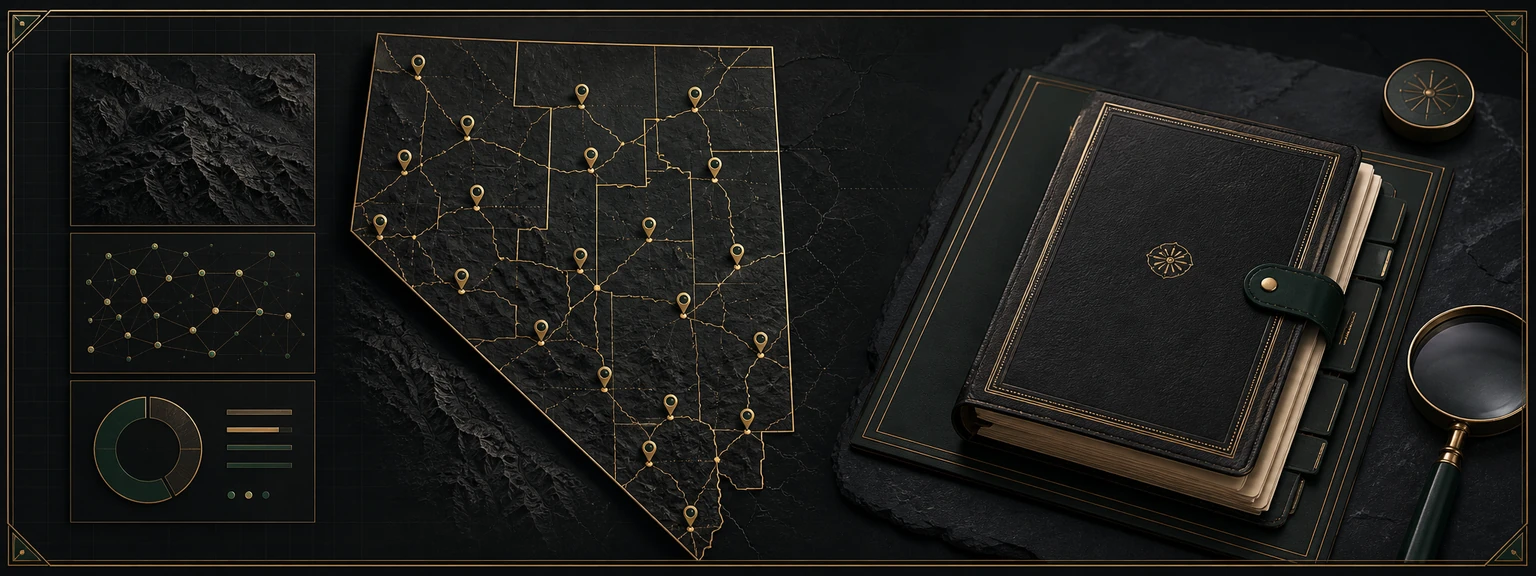 Abstract Nevada regional location and license records