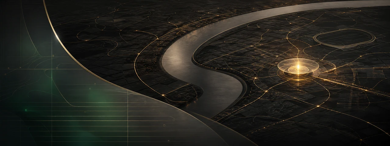 Abstract Cincinnati river, racetrack and evidence network for Belterra Park