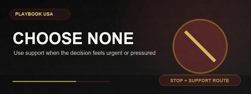 Choose none route banner with stop-signal and support routing theme