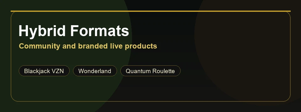 Abstract premium banner for Playtech hybrid and branded live products
