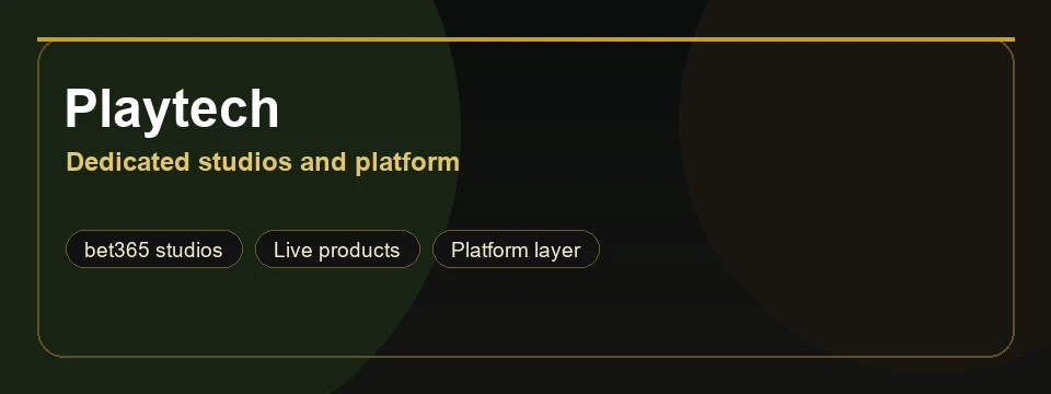 Abstract premium banner for Playtech dedicated studios and platform integration
