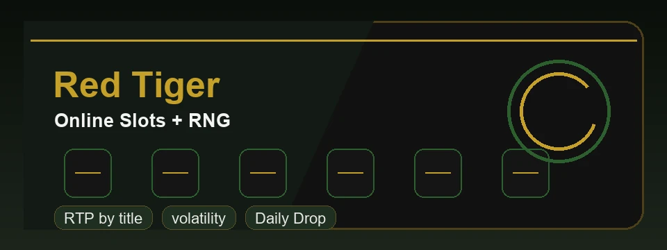Abstract premium banner for Red Tiger online slot mechanics