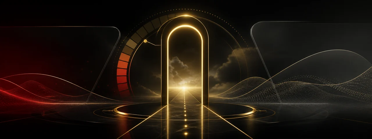 Abstract premium banner for Feature Buy and maximum-win boundaries