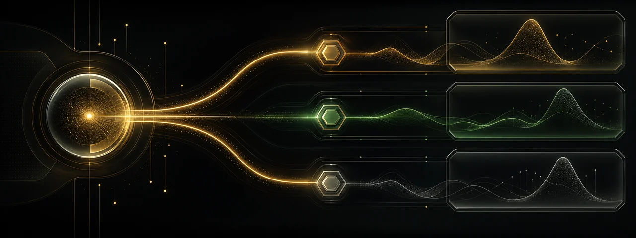 Abstract premium banner for multiple volatility structures