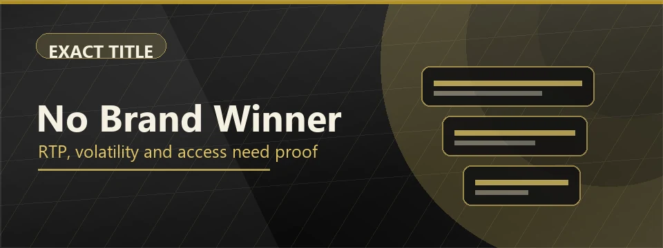 Abstract premium banner for exact-title comparison boundary