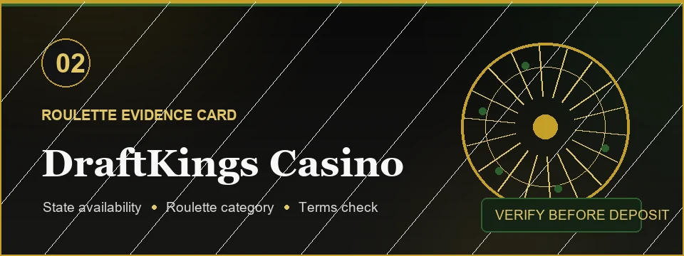 DraftKings Casino roulette evidence card banner