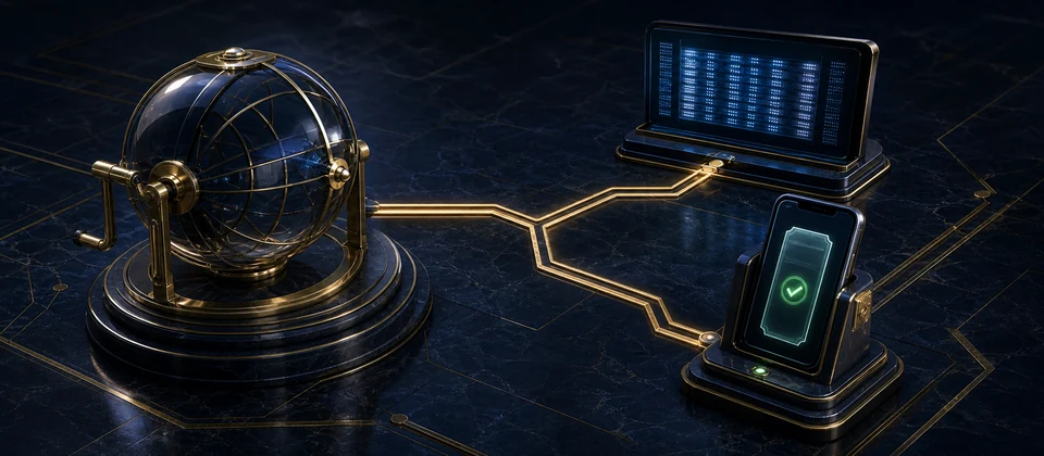 Premium Connecticut Lottery evidence scene branching to a regulated sportsbook route and secure iLottery access