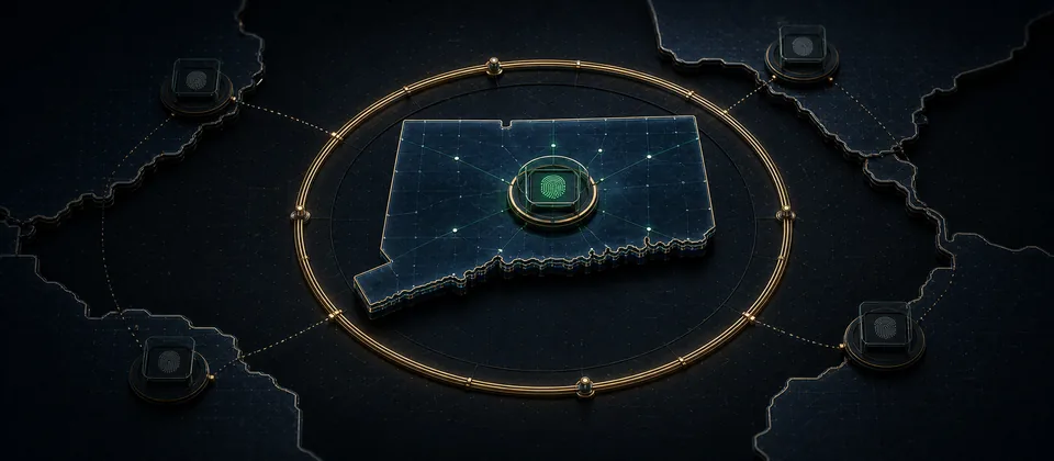 Premium Connecticut geolocation boundary with an active identity record inside the state
