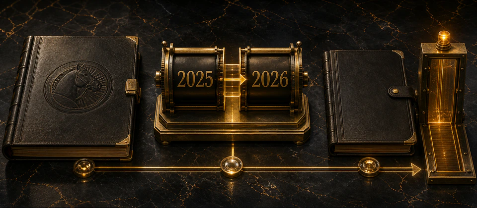 Premium dated-record scene separating a 2025 racing roster from a 2026 board decision and later verification