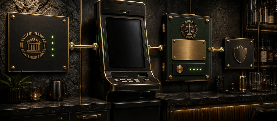 Premium Illinois tavern scene separating premises, terminal-operator and machine authorization records