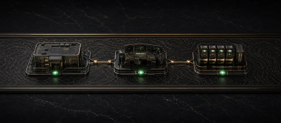 Premium evidence chain separating venue, terminal operator and machine status checks