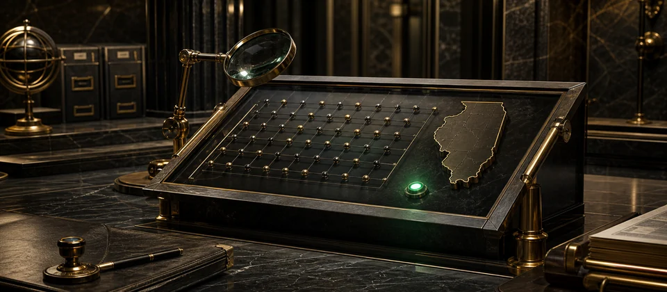 Premium Illinois Lottery result-verification console with an official evidence grid