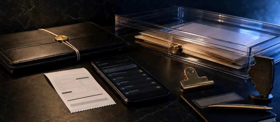 Premium Illinois account-evidence preservation desk with secured records