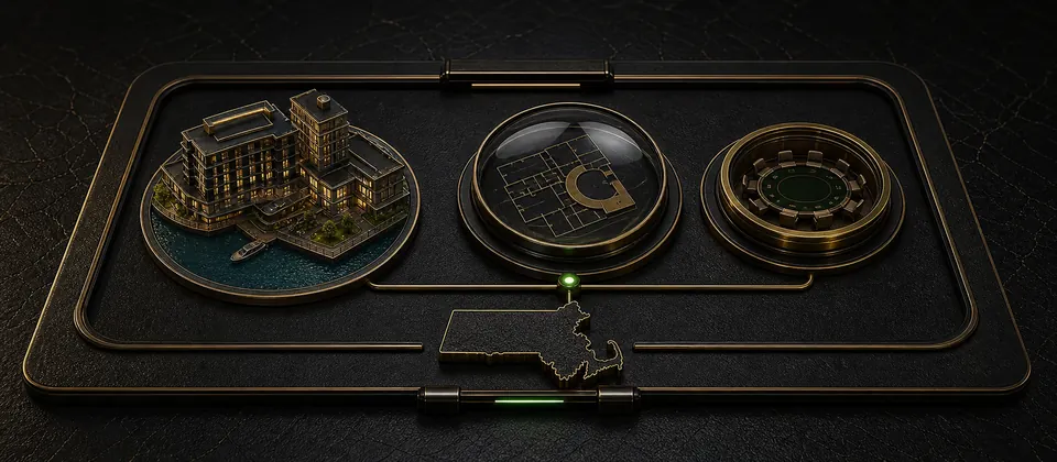 Premium Boston-area resort and gaming-room verification display