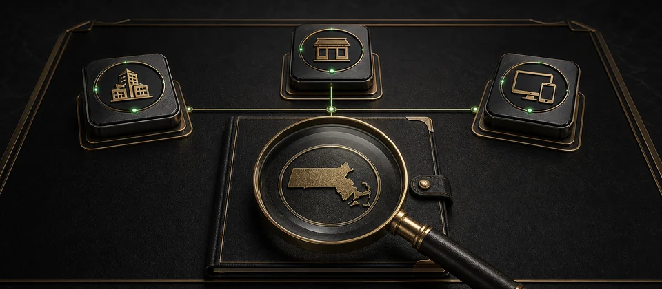 Premium Massachusetts authorization-proof desk linking entity, venue and channel