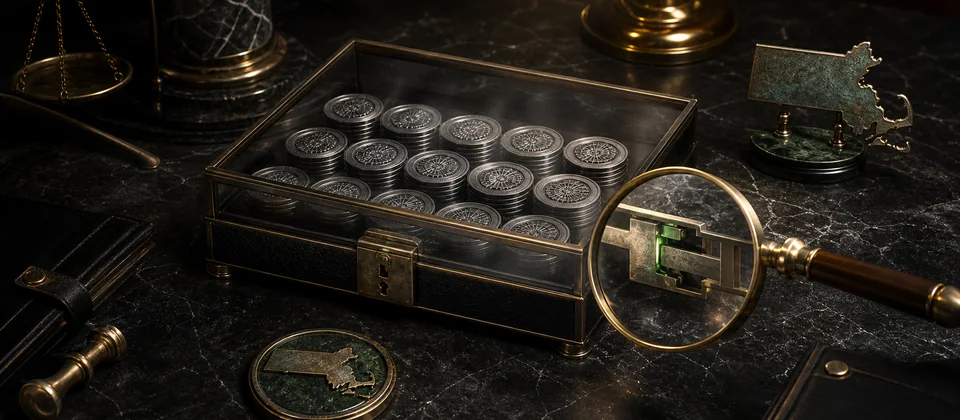 Premium evidence scene showing entertainment-only tokens behind a closed redemption boundary
