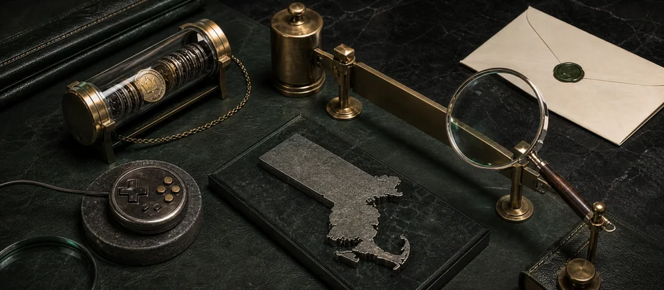 Premium Massachusetts evidence scene showing an entertainment model with no redemption route