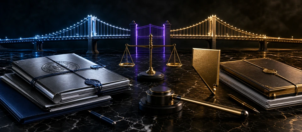 Premium legal evidence scene separating a federal event contract from Nevada licensing and an active court record