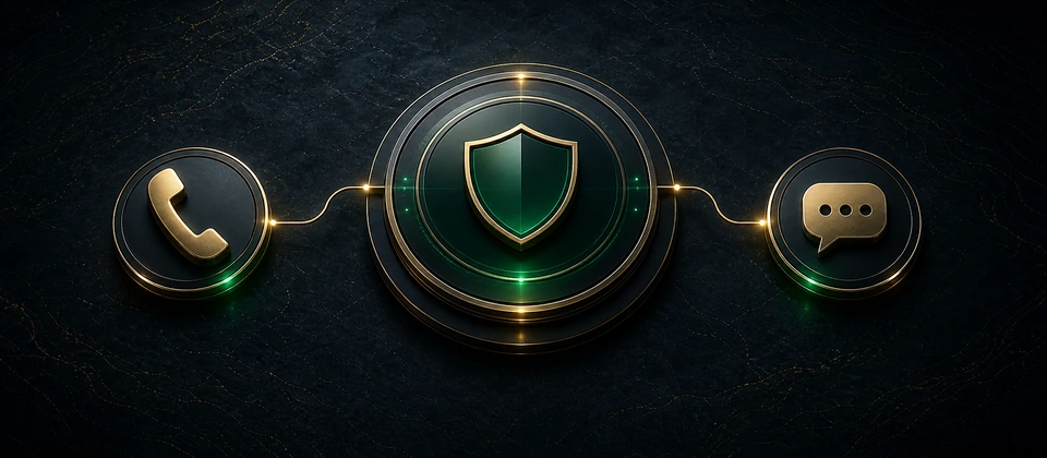 Secure national phone and chat support connection