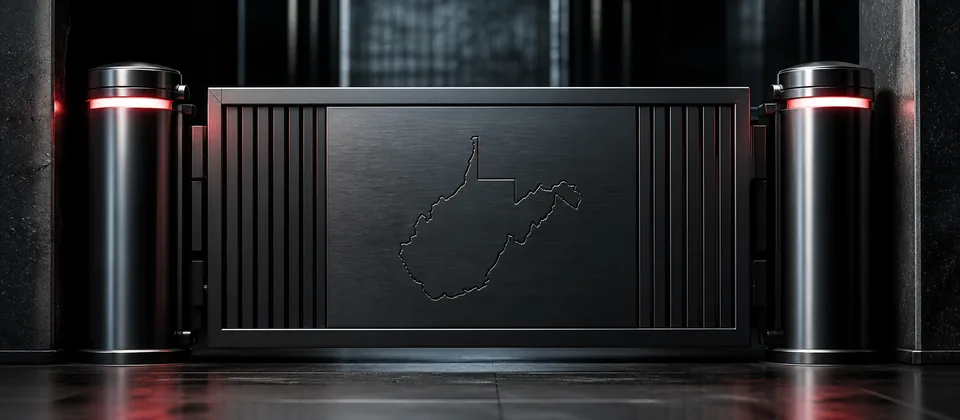 Premium closed access boundary with a West Virginia outline
